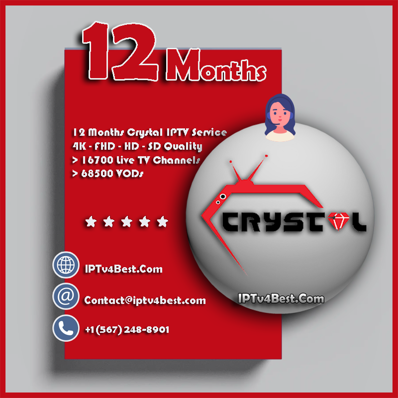 12 Months Crystal IPTV Subscription