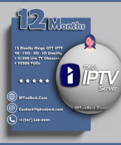 12 Months IPTV Mega Ott