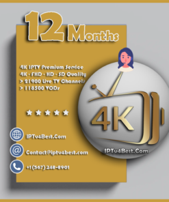 12 Months Strong 4K IPTV Subscription