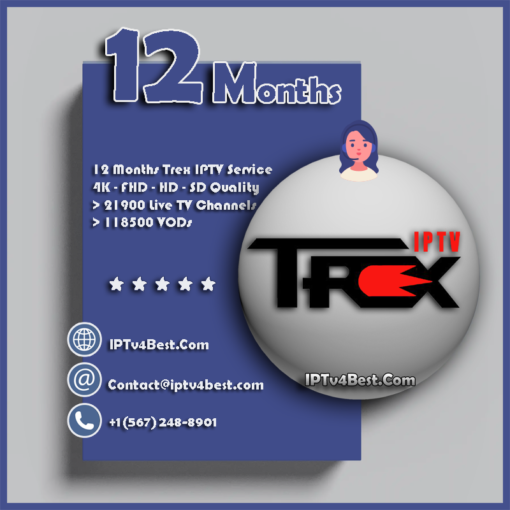 12 Months Trex IPTV Subscription