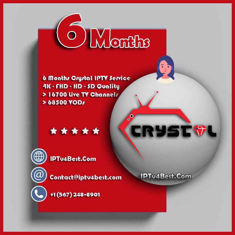 6 Months Crystal IPTV Subscription