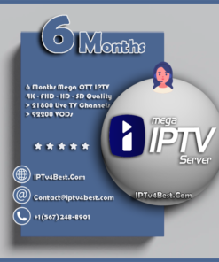 6 Months IPTV Mega Ott